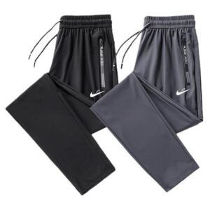 nike summer 2025 ice silk pants+gray and black