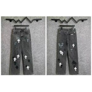 chrome hearts denim pants