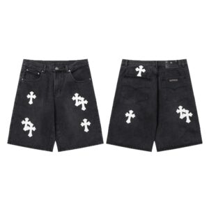 ​​chrome hearts artisan denim shorts (2025 multi wash)​
