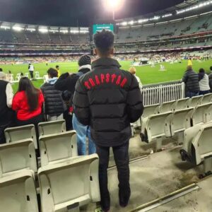 trapstar embroidered hooded jacket black