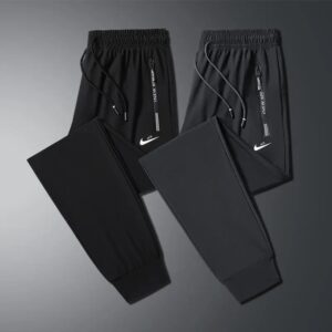 nike summer 2025 ice silk pants+gray and black