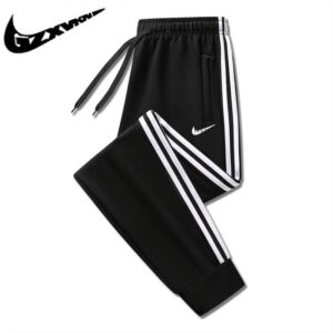 nike three stripe sweatpants+black and blue