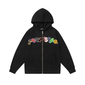 trapstar hoodie set, black