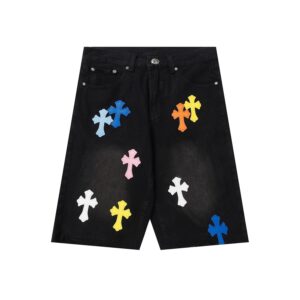 ​​chrome hearts artisan denim shorts (2025 multi wash)​