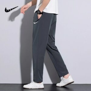 nike men's summer ice silk pants+gray and black