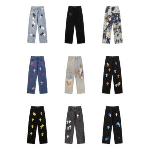 ch cross emblem denim pants