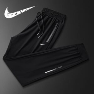 nike men's summer ice silk pants+black and gray