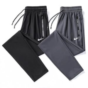 nike men's summer ice silk pants+ black and gray