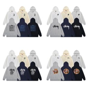 stussy classic script zip hoodie (multi color)​
