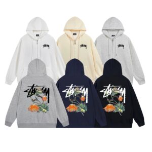 stussy classic script zip hoodie (multi color)​