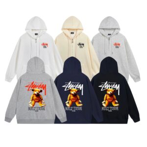 stussy classic script zip hoodie (multi color)​