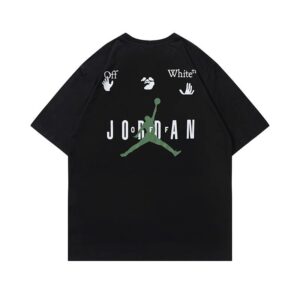jordan 2025 spring printed t shirt（white and black）