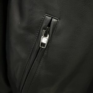 bl leather jacket unisex black