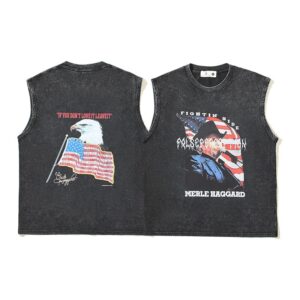 vintage rock sleeveless tops