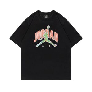 air jordan 2025 spring air print t shirt (white and black)