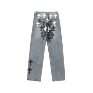 chrome hearts denim pants