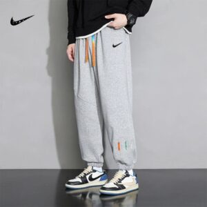 nike men's jogger sweatpants+black and gray