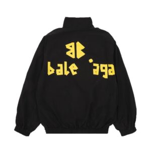 balenciaga yellow tape jacket black