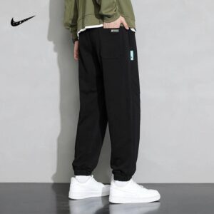 nike men's jogger sweatpants+black and gray