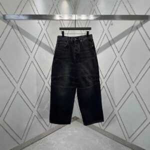 b denim pants, multicolor