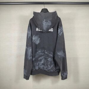 balenciaga graffiti hoodie black
