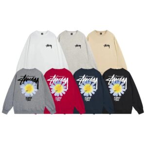 stussy classic letter print sweatshirt