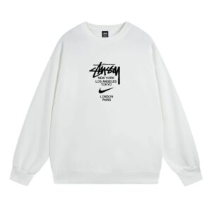 stussy classic letter print sweatshirt
