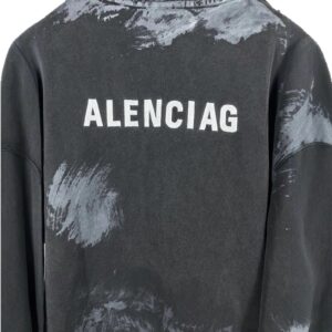 balenciaga graffiti hoodie black