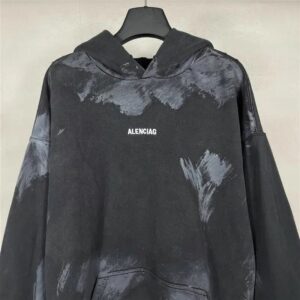 balenciaga graffiti hoodie black