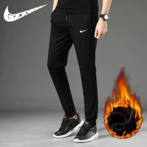 nike winter trendy warm joggers black