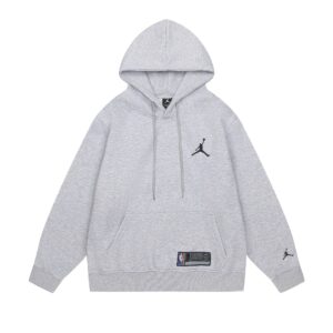 air jordan 2024 fleece hoodie ( gray and black)