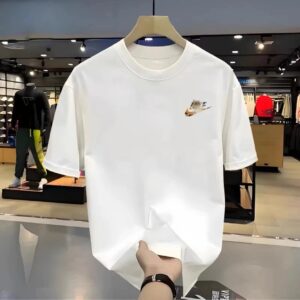 nike summer cotton casual t shirt+white and black