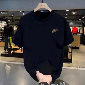 nike summer cotton casual t shirt+white and black