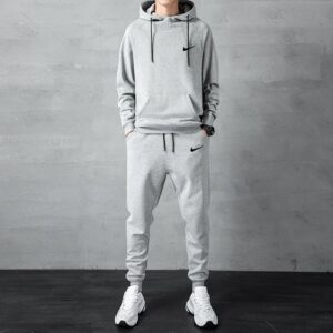 nike spring autumn casual tracksuit+gray and black a