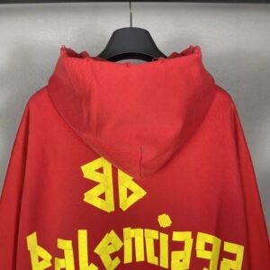 ​​balenciaga all over print hoodie (grey/red)​