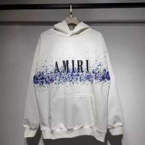 amiri logo hoodie black