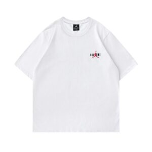 air jordan 2025 summer graphic t shirt（white and black）