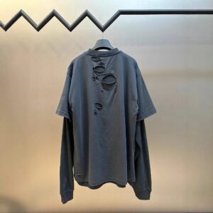 balenciaga distressed sweatshirt black