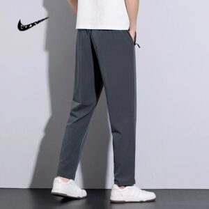 nike men's summer ice silk pants+gray and black