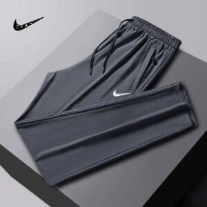 nike men's summer ice silk pants+gray and black