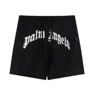 palm angels logo beach shorts
