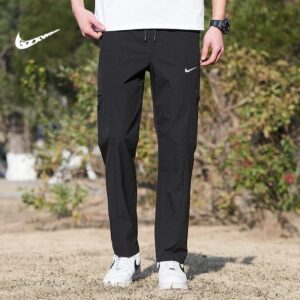 nike men's quick dry outdoor pants+beige and black