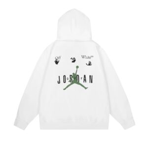 air jordan casual summer couple hoodie（white and black）