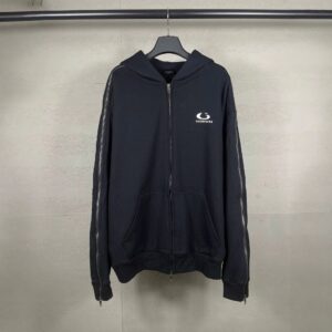 balenciaga black stripe hoodie
