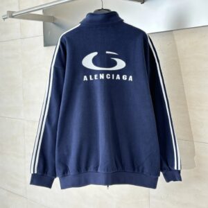 balenciaga fleece jacket multi color