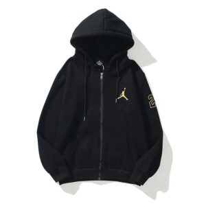 clot x air jordan embroidery hoodie black