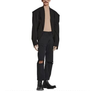 balenciaga washed denim pants