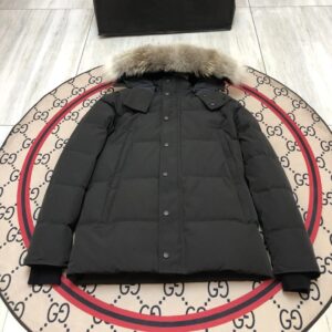 canada goose parka with fur trim, multicolor
