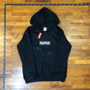 supreme hooded logo hoodie