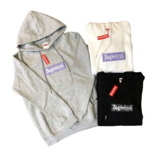 supreme hooded logo hoodie